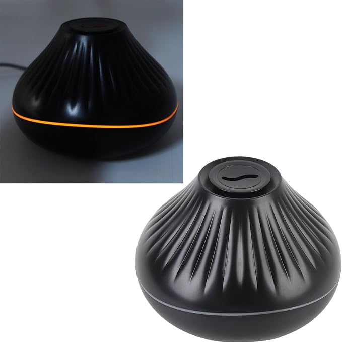 Home Diffuser Humidifier, Multifunction Essential Oil Diffuser with 7 Color LED Light Auto Shut Off Desktop Diffuser Humidifier Dual Mist Modes for Home Bedroom (Black)