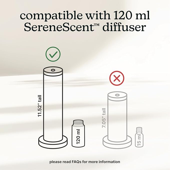 Homedics SereneScent Waterless Diffuser Oil Refill — Sleigh Ride (120ml). Clean, Safe & Crisp Clarifying Mint Fragrance. Compatible with SereneScent Diffusers. Easy Twist Plug & Play.