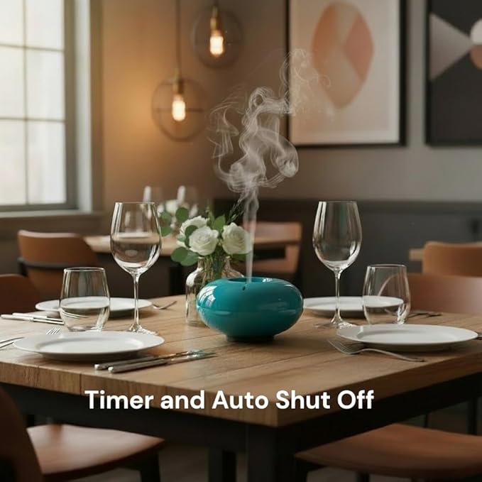 Black Mizu(Water) Sleek Design Essential Oil Ultrasonic Diffuser Timer LED Light Aromatherapy