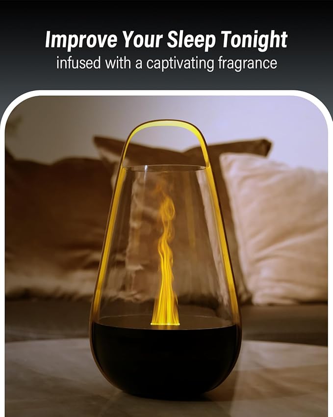 Essential Oil Diffuser, for Women Men Dad Teacher, Oil Diffuser with 3 Level, Cool Mist Diffusers for Home, Safe Flame Aromatherapy Diffuser with Auto Off Function