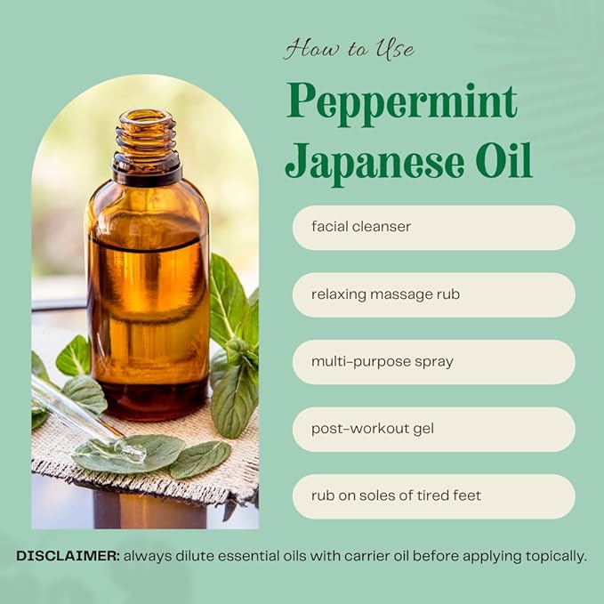 GreenHealth Peppermint Essential Oil – 32 fl oz (946 ml) – 100% Pure & Uncut – Strong Menthol Scent – Aluminum Bottle with Plug Cap – for Diffusers, Cleaning, DIY