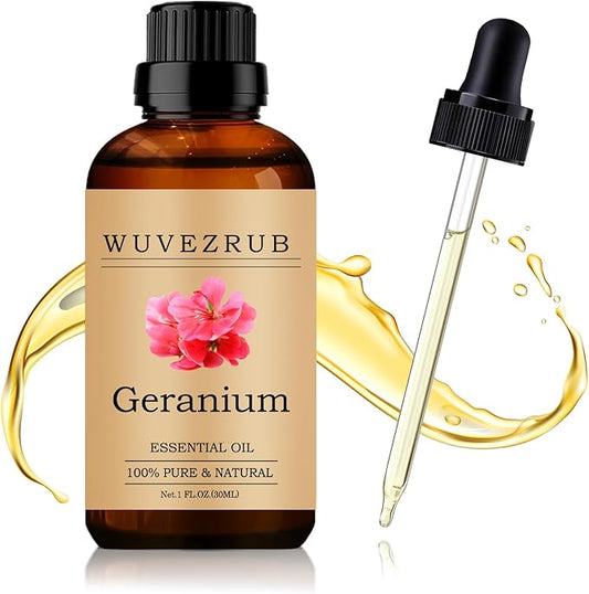Geranium Essential Oil 30ML - 100% Pure and Natural Oils for Aromatherapy Diffuser - 1 Fl Oz/Geranium