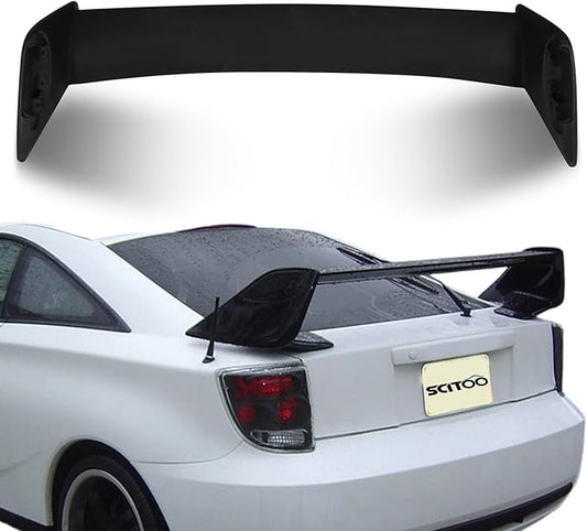 SCITOO Glossy Black Spoiler Wing Body Kit Compatible with 2000-2005 for Toyota Celica Rear Trunk Spoiler Wing Splitter Chin Exterior Diffuser