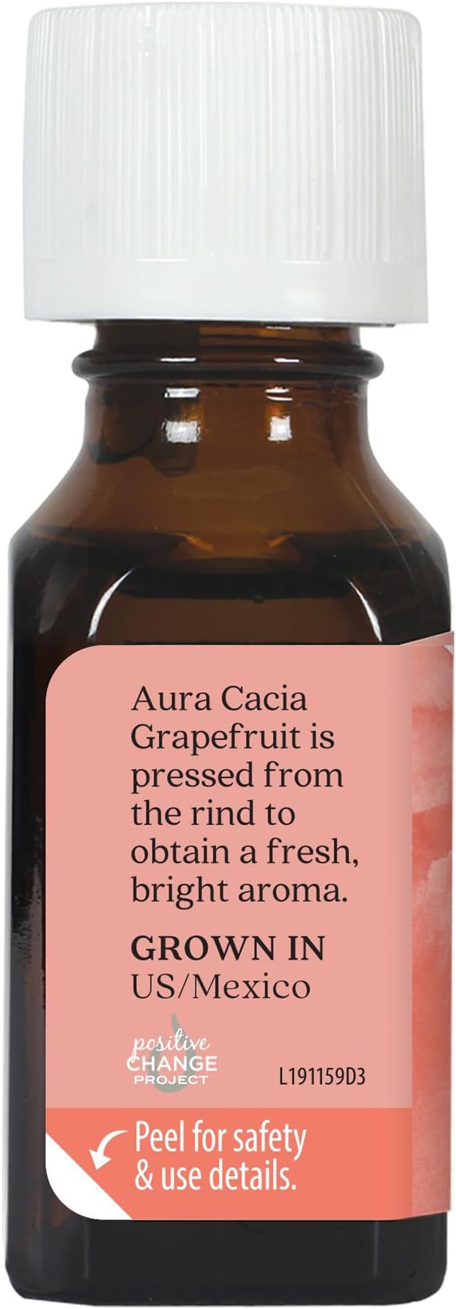 Aura Cacia Grapefruit Essential Oil, Pure Citrus Paradisi Oil, Fresh Fruity Aroma for Diffusers, Body Care, Cleaning and DIY Blends | 0.5 Fl Oz (Pack of 1)