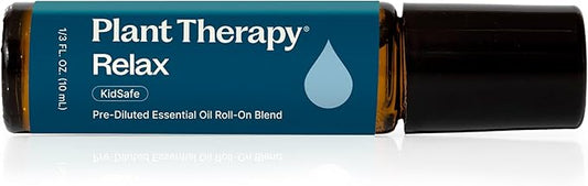 Plant Therapy Relax Essential Oil Blend Pre-Diluted Roll On 10 mL (1/3 oz) 100% Pure, Natural Aromatherapy for Stress Relief and Better Sleep