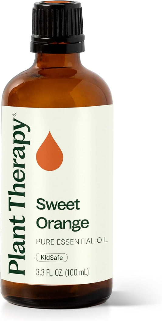 Plant Therapy Sweet Orange Essential Oil 100% Pure, Undiluted, Natural Aromatherapy, Therapeutic Grade 100 mL (3.3 oz)