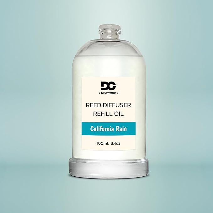 Daniella's Candles California Rain Reed Diffuser Refill Oil, 3.4oz/100ml, Premium Fragrance Oil, Home Fragrance, Long Lasting, Oil for Reed Diffusers