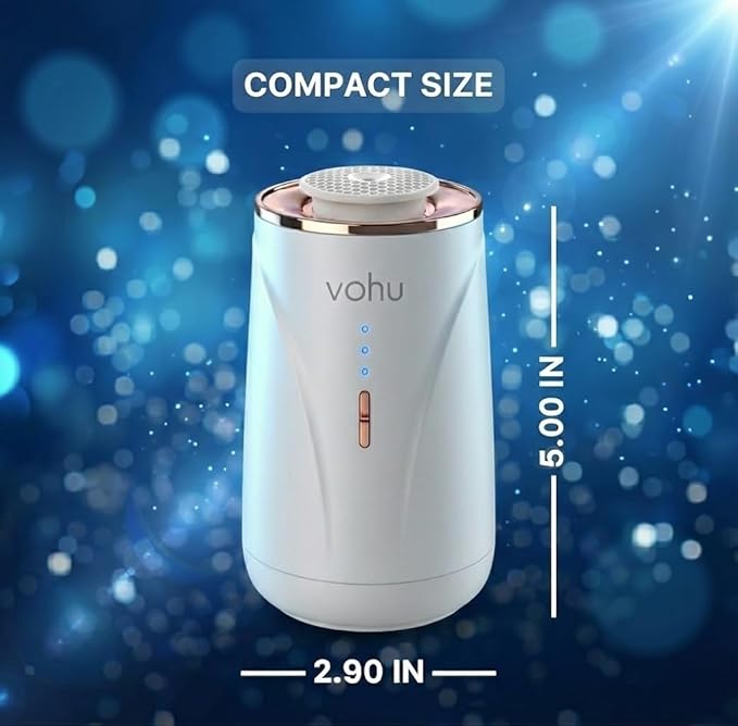 Smart Scent Diffuser – 2-in-1 for Car & Home, Waterless Essential Oil Air Freshener, Auto-On/Off Vibration Sensor, Quiet, USB-C Rechargeable, 2000mAh Battery