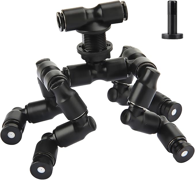 Reptile Mister Nozzles - Four-Jet 360 Adjustable Misting System Nozzles 1/4'' for Terrarium, Paludarium, Vivarium, Plants