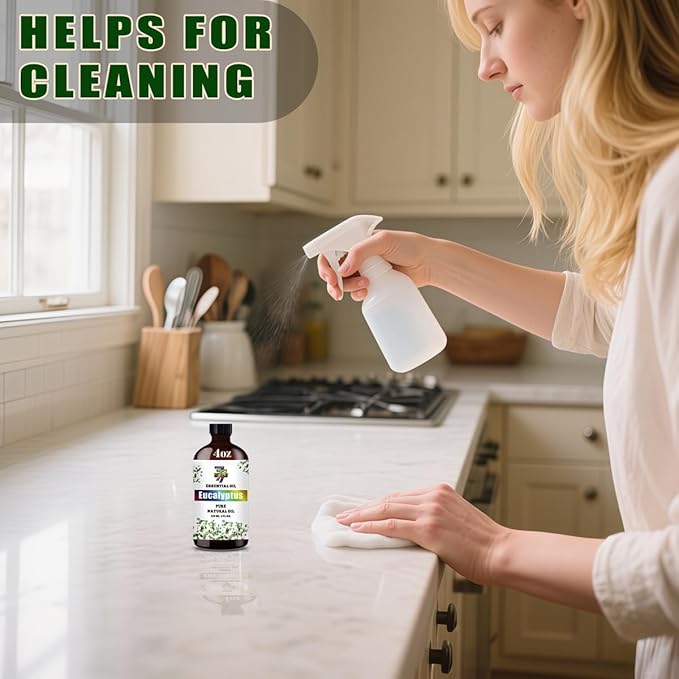 Eucalyptus Essential Oil - GV77ZF Eucalyptus Oils for Diffusers, Humidifiers, DIY Candles, Soap, Cleaning, Home, Office, Yoga, Massage, Gifts - 4 fl oz (120 ml)