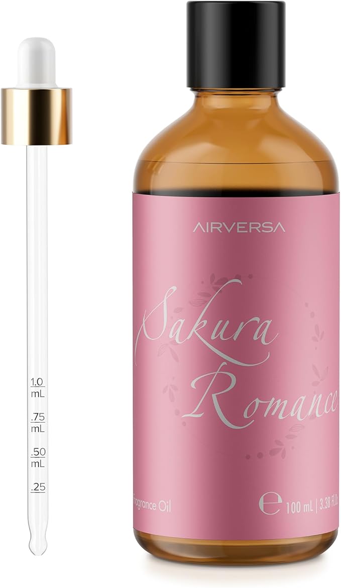 Airversa Diffuser Oil, Fragrance Oil 3.38 Fl Oz | 100 mL - Sakura Romance