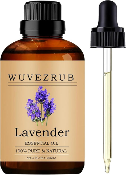 Lavender Essential Oils 120ML, Pure Lavender Essential Oil for Aromatherapy Diffuser - 4 Fl Oz