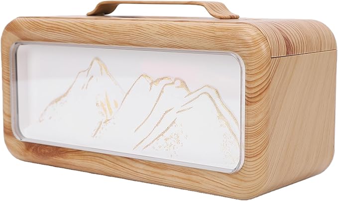 Essential Oil Diffuser, 600ml USB Cool Mist Humidifier with Light, Dual Spray, Aromatherapy Diffuser, Ideal for Bedroom Hotel Spa Yoga Room (Dark Wood Grain)