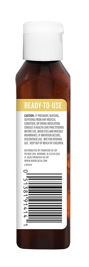 Aura Cacia Ready-to-Use Frankincense Essential Oil in Fractionated Coconut Oil | GC/MS Tested for Purity | 4 fl. oz.