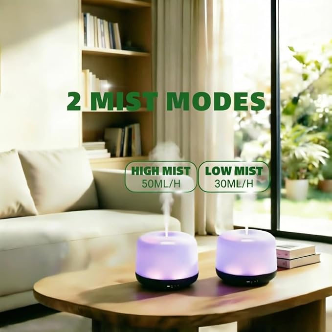 500ML Aromatherapy Essential Oil Home Diffuser with Remote Control, Large Room Cool Mist Air Humidifier for Relaxing Atmosphere in Home Office Bedroom