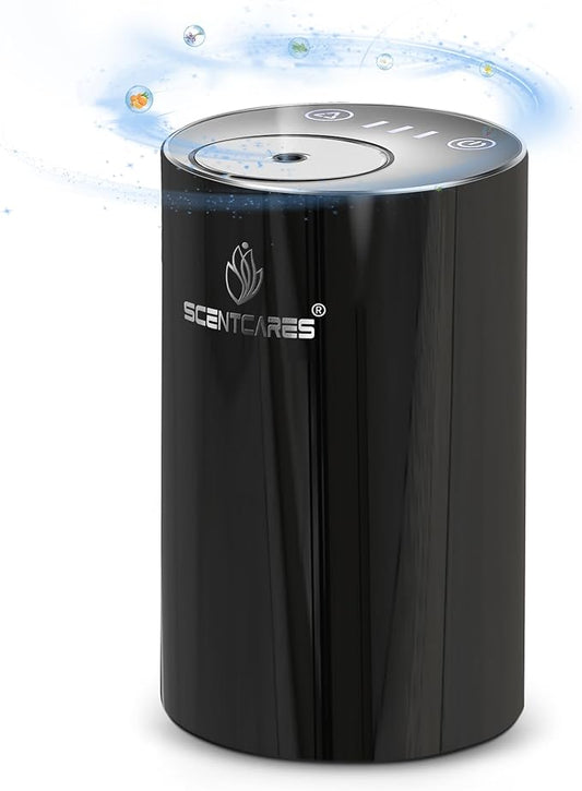 Sentiment Diffuser, Diffusers for Home, Scent Diffuser - Portable & Smart & Cordless Design, for 3 Cold Mist & Timer 1/2/3H (Black)