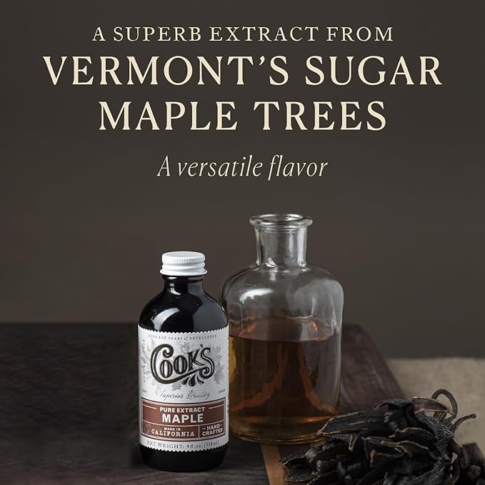 Cook's, Organic Maple Extract, from Vermont's Maple Trees, for Baking, Making Maple Syrup, and Cooking, 4 oz