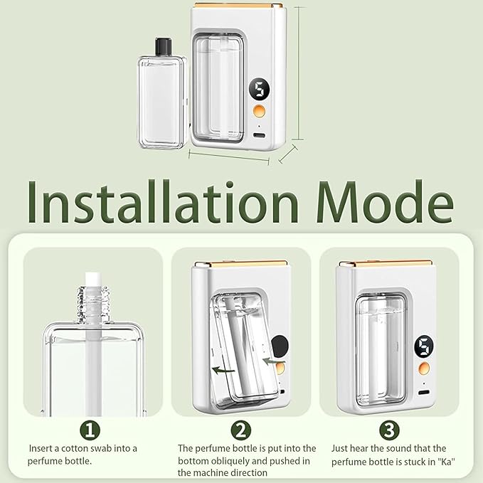 Automatic Aromatherapy Diffuser, Wall Mounted Essential Oil Diffuser, Intelligent Electric Aromatherapy Diffusers for Homee, Rechargeable 5 Mist Modes Aromatherapy Diffusers (Shangri-la)