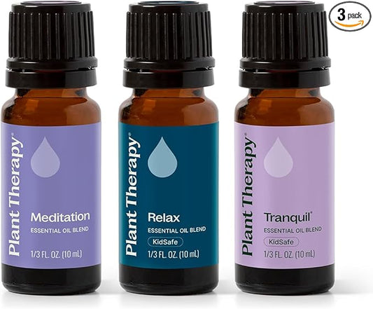 Plant Therapy Relaxation Essential Oil Blend Set 100% Pure, Undiluted, Calming Aromatherapy, Stress Relief, Restful Sleep