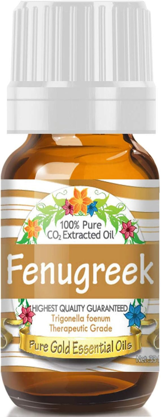 Pure Gold Essential Oils - Fenugreek Essential Oil - 0.33 Fluid Ounces - Fenugreek Oil