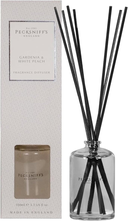 Pecksniff's Gardenia and White Peach Fragrance Diffuser 100 ml/3.3 Fl Oz