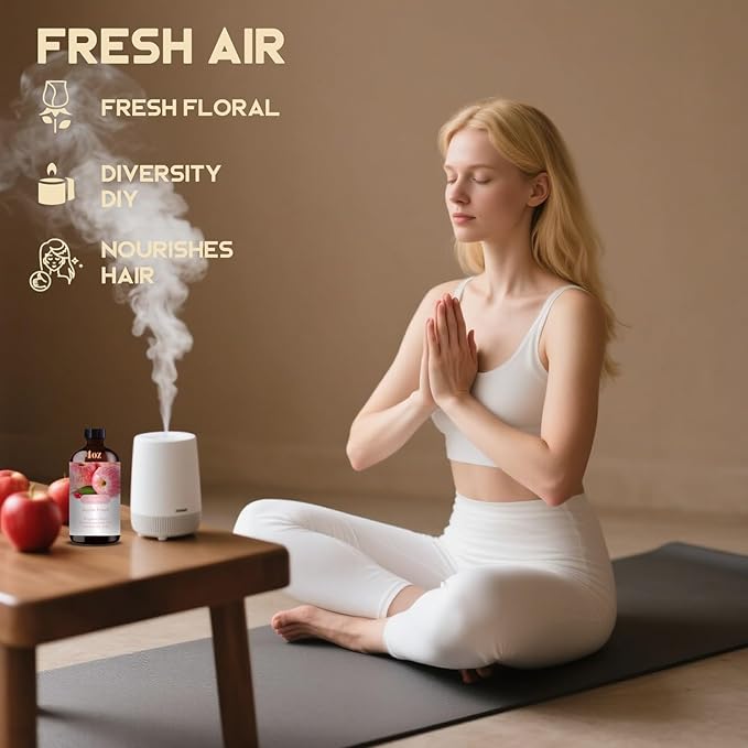 Apple Essential Oil – MLYNKL Apple Oils 4.33 fl oz for Diffusers, Humidifiers, Massage, DIY Candles, Soap, Cleaning, Home, Yoga, Office, Gifts - 130 ml
