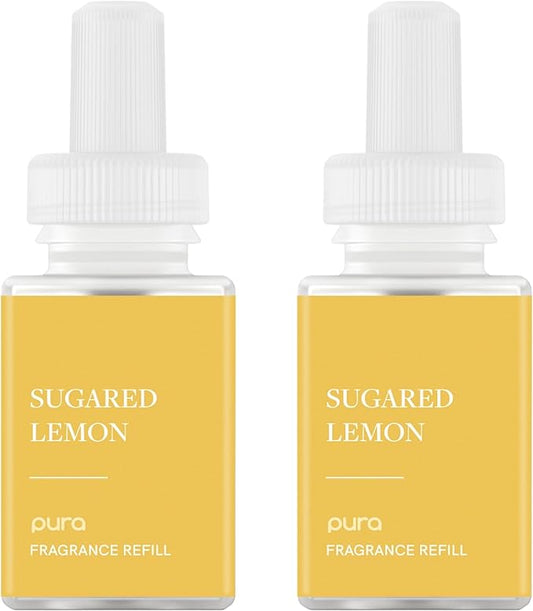 Pura Smart Home Scent Refill - Long-Lasting Premium Fragrance per Refill - Clean Diffuser Fragrance for Home, Office & Apartment - 2 Pack, Sugared Lemon