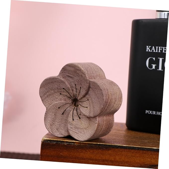 TEHAUX Wood Aromatherapy Diffuser with Plum Blossom Design Natural Essential Oil Diffuser Wood for Sleep for Office Home Yoga Meditation