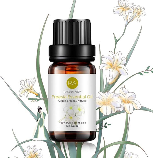 RAINBOW ABBY Freesia Essential Oil, 100% Pure Organic Natural Aromatherapy Freesia Oil for Diffuser (10ml)