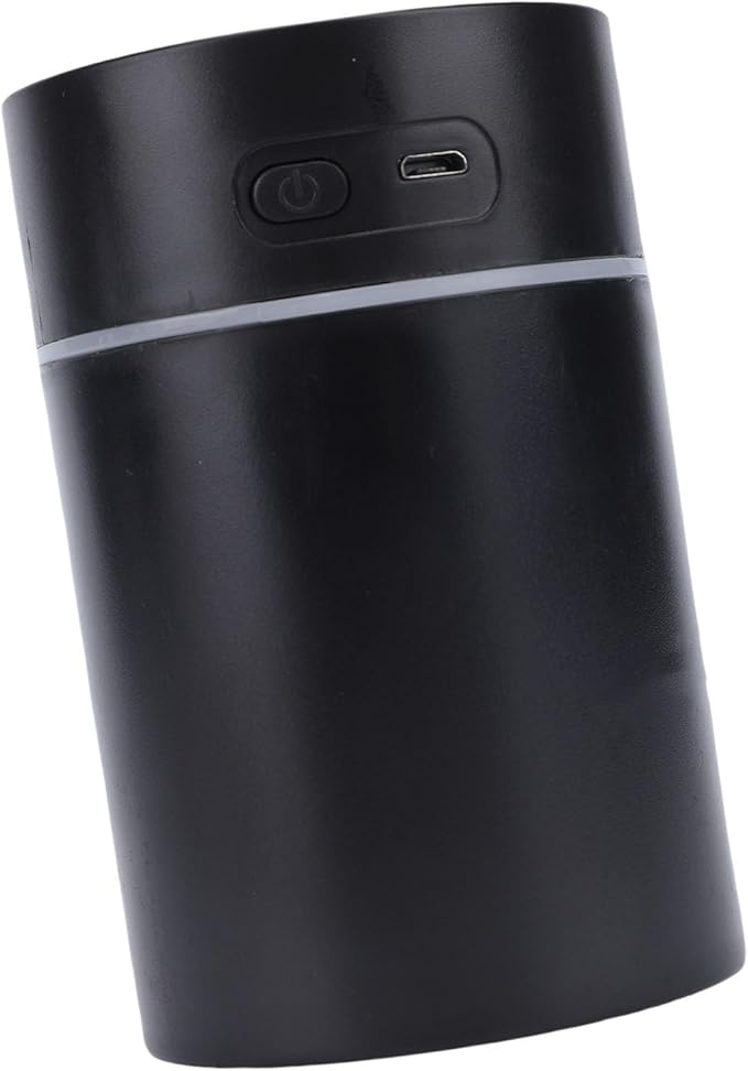 Rengue Portable Mini Humidifier, Plastic, Dual Mist Modes, 300ML USB Powered Diffuser for Bedroom and Office (Black)