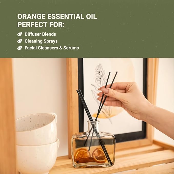 Orange Essential Oil - Direct from Citrusmade in Sicily- Aceite de Naranja Dulce for Home Care, Skincare $ Aromatherapy - Premium Therapeutic Grade (22lbs)