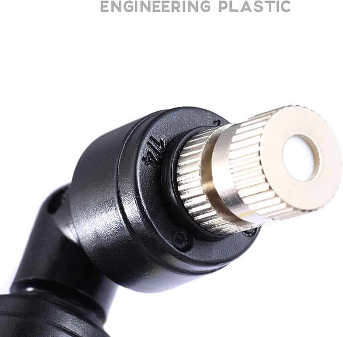 Vexplo Reptile Misting Spray Nozzle for Rainforest Tank Pet Cooling Adjustable Reptile Nozzle Fogger Mist Sprinkler for Full Water Coverage, Replacement Micro Spray Nozzles, 2PCS