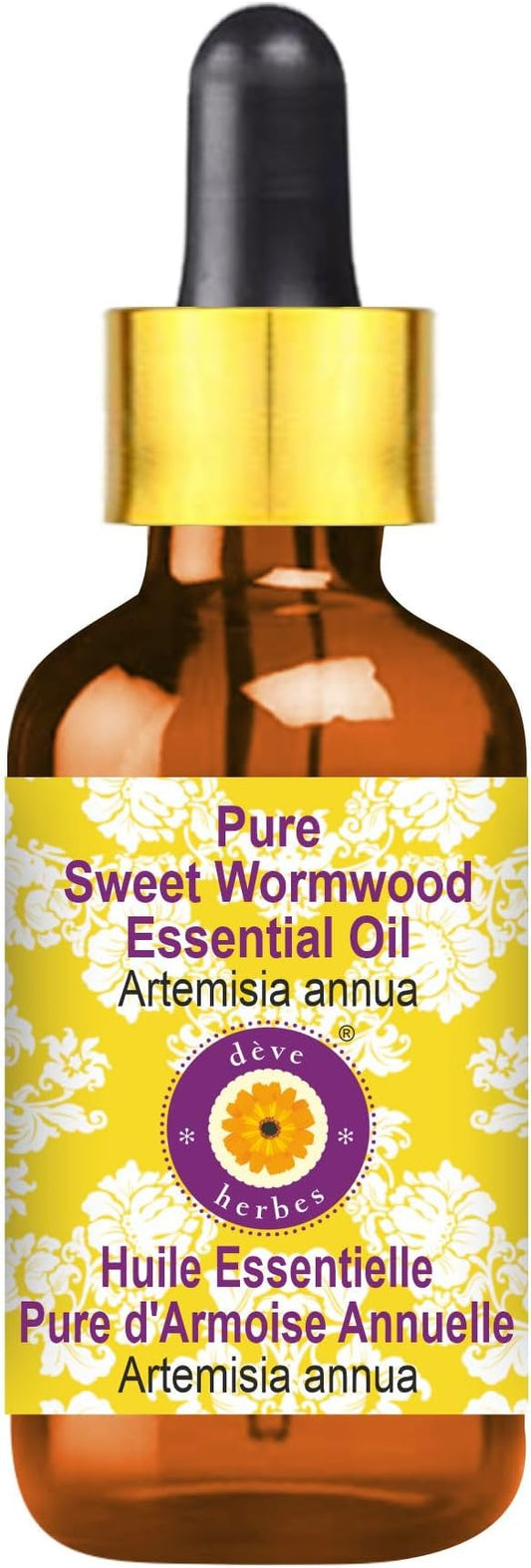 Deve Herbes Pure Sweet Wormwood Essential Oil (Artemisia annua) with Glass Dropper Steam Distilled 100ml (3.38 oz)