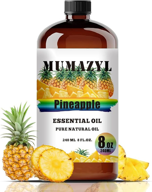 Pineapple Essential Oil, Pineapple Oil 8 Fl Oz 240ML for Diffuser Humidifier Yoga Cleaning DIY Candle Soap Making MUMAZYL Essential Oils