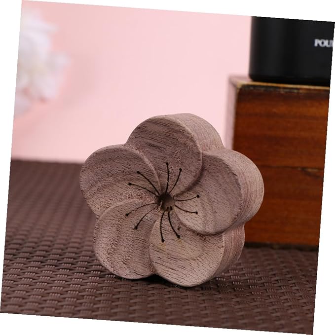 Aromatherapy Wood Diffuser Log for Essential Oils Eco-Friendly Smokeless Aroma Diffuser Portable Sleep for Home Office Bedroom Plum Blossom Scented Wood for Yoga Meditation and