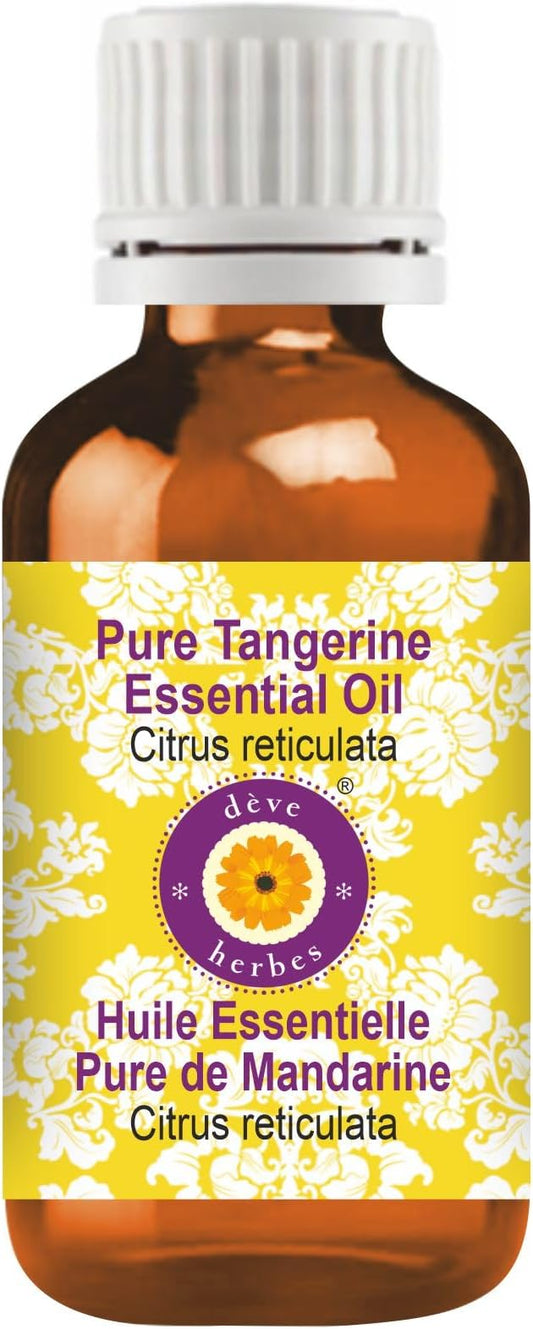 dève herbes Pure Tangerine Essential Oil (Citrus reticulata) Steam Distilled 15ml (0.50 oz)
