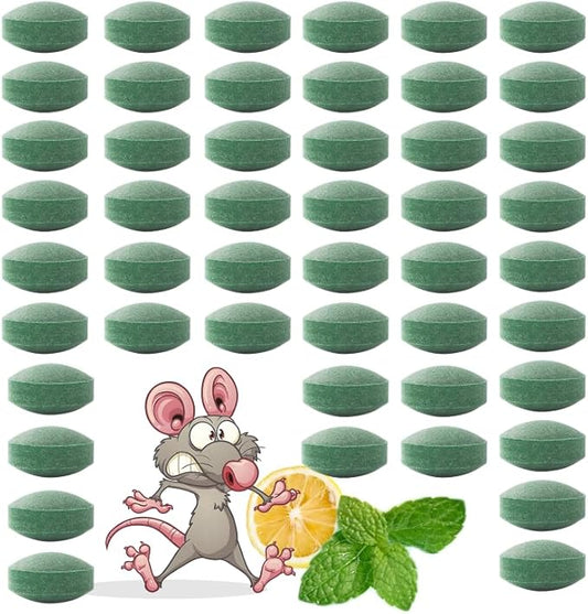 Pest Rodent Repellent, 48 Pack Peppermint Oil Repellent for Mouse Rats Spider Roach Ant Squirrel Pest Control Indoor & Outdoor, Natural Mice Deterrent Replace Trap Poisoning Family & Pet Safe Green
