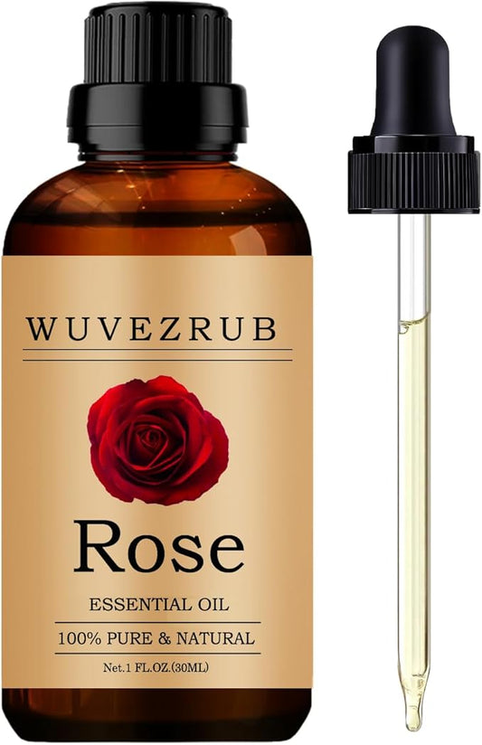 Rose Essential Oils, 30ML Pure and Natural Essential Oil for Aromatherapy Diffuser - Rose /1 Fl Oz