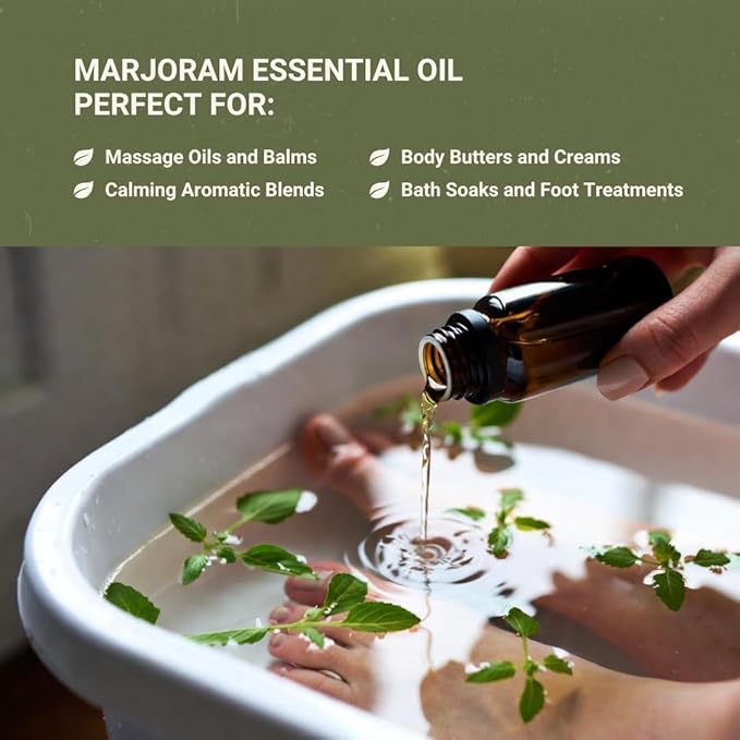 Marjoram Essential Oil - Aceite de Mejorana Direct from Egypt for Massage & Aromatherapy | Premium Therapeutic Grade (2lbs)