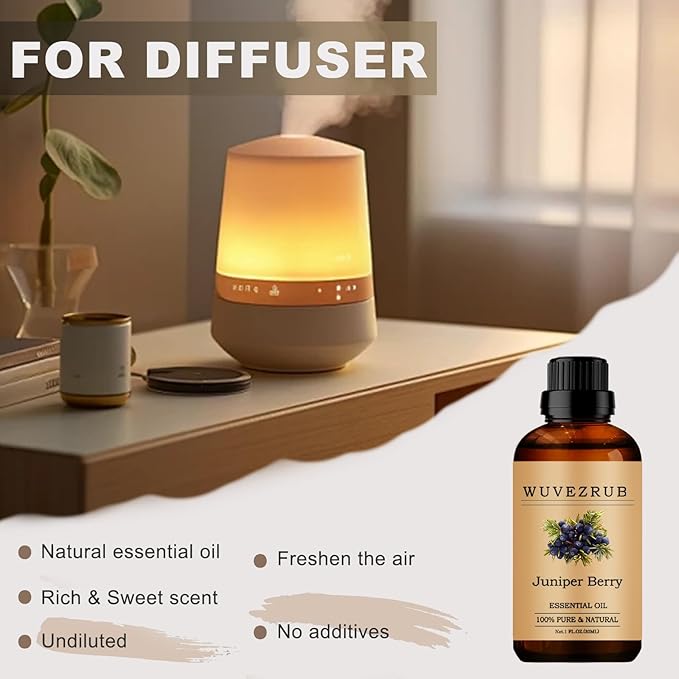 Juniper Berry Essential Oils, 30ML Pure and Natural Essential Oil for Aromatherapy Diffuser - Juniper Berry / 1 Fl Oz