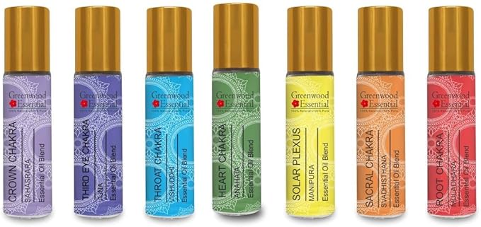 Greenwood Essential 7 Chakra Natural Essential Oils Kit, 8ml(0.27) (Each)