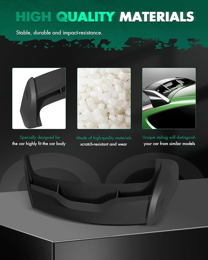 SCITOO Matte Black Roof Spoiler Body Kit Compatible with 2013-2021 for Ford Focus Hatchback Rear Window Roof Spoiler Splitter Chin Exterior Diffuser