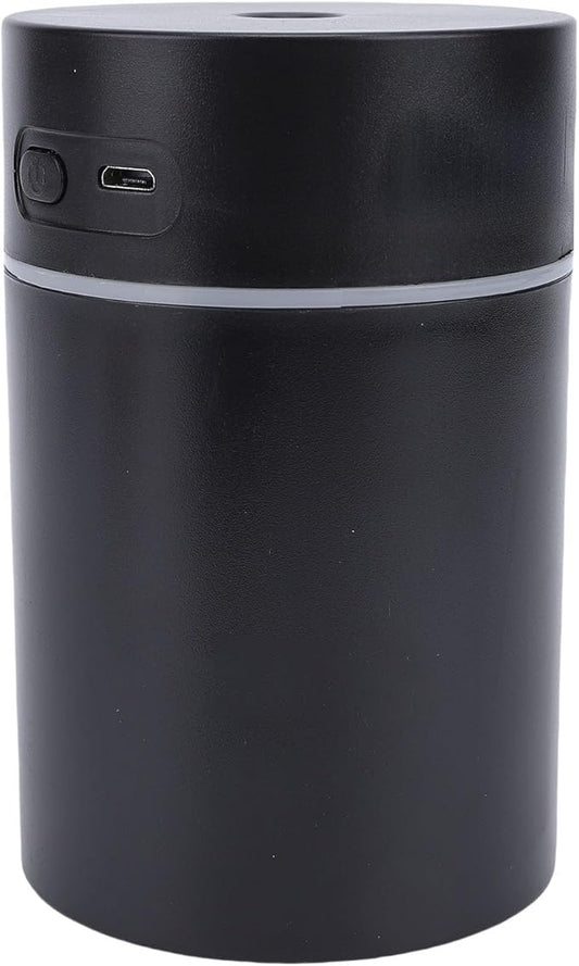 HEEPDD Portable Mini Humidifier, Humidifiers Mist Modes, 300ML USB Powered Diffuser for Bedroom and Office Portable Mini Humidifier, Plastic, Dual Nan Household Appliances (Black)