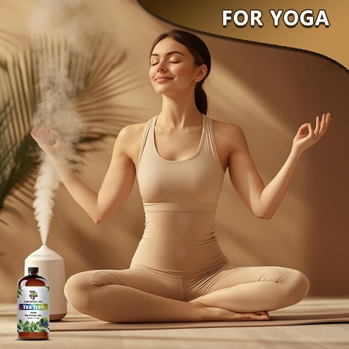 Tea Tree Essential Oil - GV77ZF Tea Tree Oils for Diffusers, Humidifiers, DIY Candles, Soap, Cleaning, Home, Office, Yoga, Massage, Gifts - 8 fl oz (240 ml)