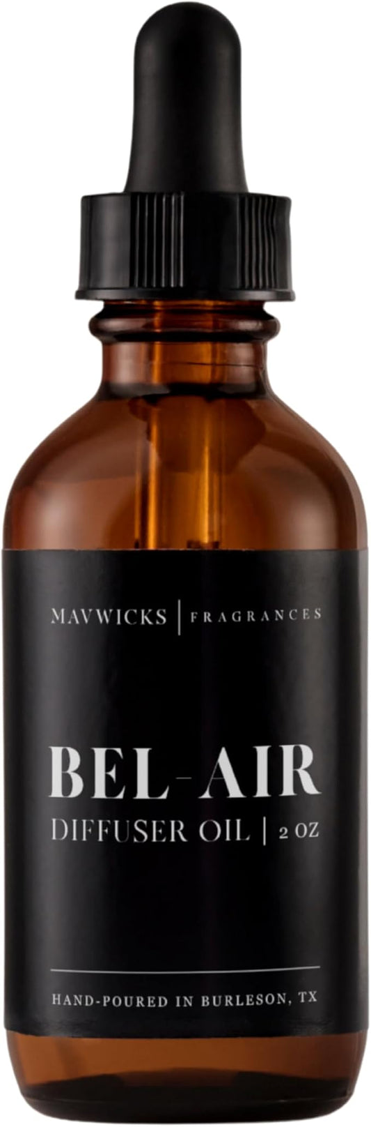 Mavwicks Fragrances Diffuser Oil (Bel-Aire) – 2oz Premium Essential Oil Blend for Aromatherapy Diffusers, Long-Lasting Luxury Home Fragrance for Living Room, Bedroom, Office, Bathroom & Hotel