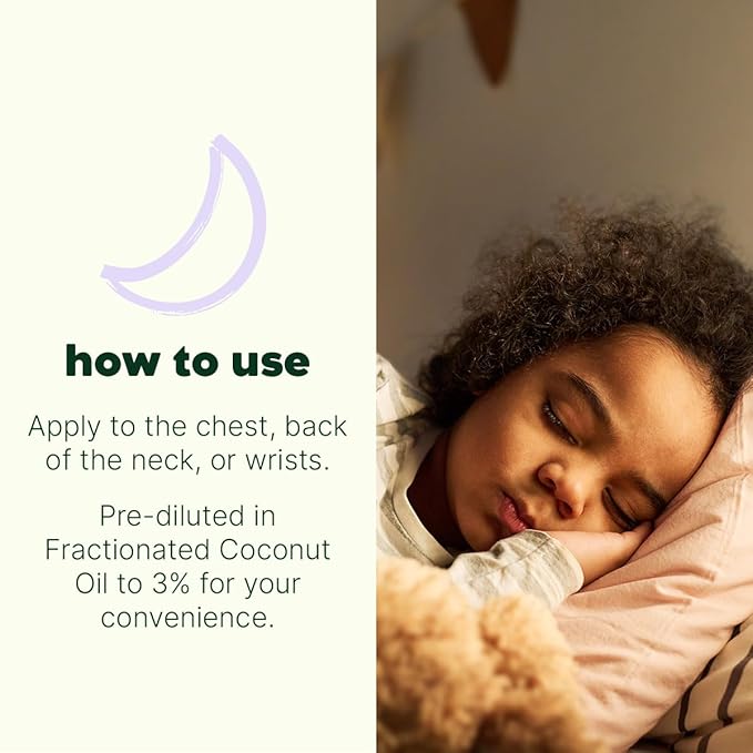 Plant Therapy Kids Sweet Slumber Essential Oil Blend Pre-Diluted Roll-On 10 mL (1/3 oz) 100% Pure, Soothing Aromatherapy for Better Sleep
