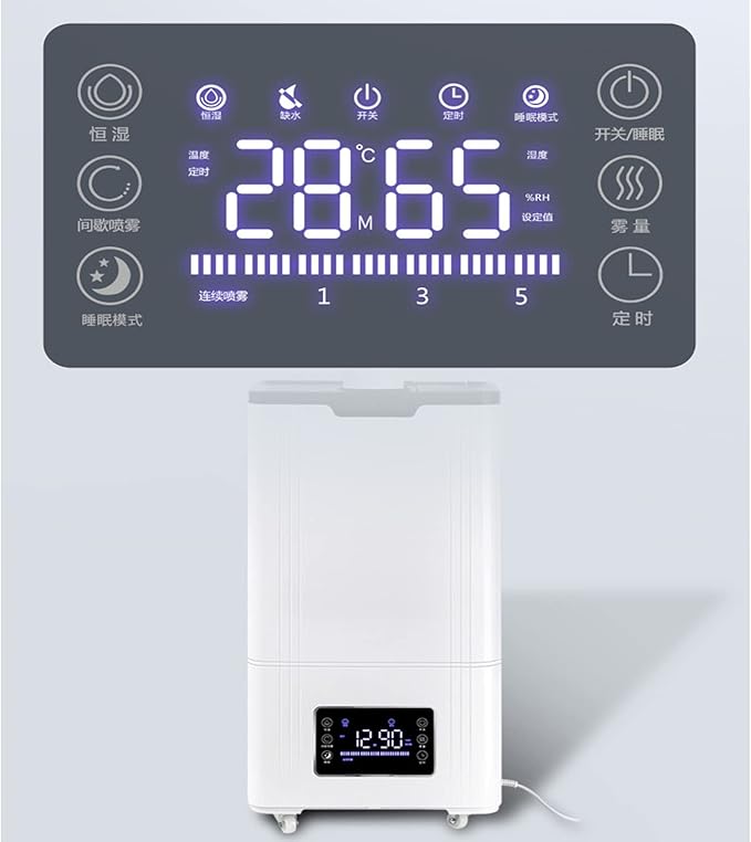 Humidifier for Home Bedroom 15L Warm Cool Mist Diffuser 360° Mist Nozzles Timer Auto Mode Customized Humidity for Baby Room Plants Office