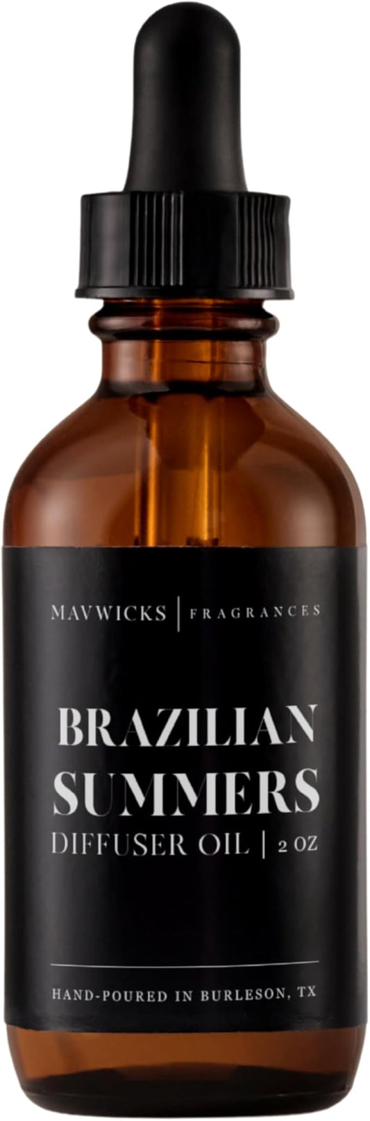 Mavwicks Diffuser Oil (Brazilian Summers) – 2oz Premium Essential Oil Blend for Aromatherapy Diffusers, Long-Lasting Luxury Home Fragrance for Living Room, Bedroom, Office, Bathroom & Hotel