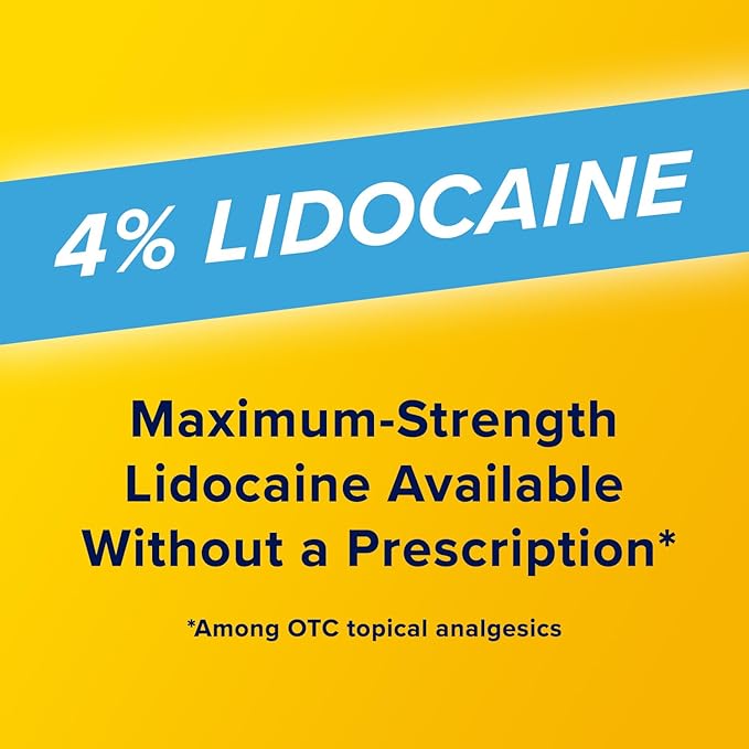 Aspercreme Odor Free Max Strength Lidocaine Pain Relief Liquid with Roll-On No Mess Applicator, 2.5 oz.