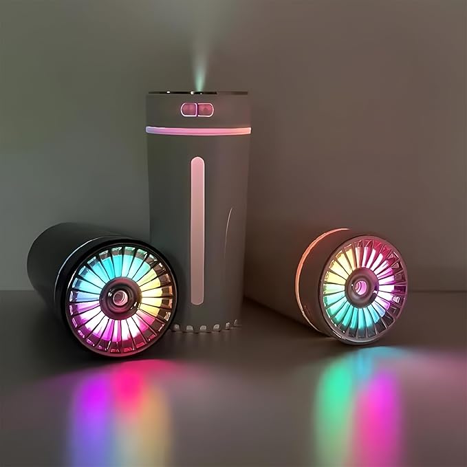 Portable Silent USB Car Diffuser with LED Light - Car Aromatherapy Diffusers for Essential Oils, USB-Powered with 7-LED Color Lights, for Car Room Home Office Bedroom (3PCS)